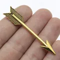 Vintage 63mm antique gold arrow pendant charm for retro jewelry making and crafts - Antique Gold