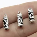 Capuchons de glands en filigrane creux 16x6mm argent antique pour création de bijoux. - 10 Pièces/Paquet / Argent antique