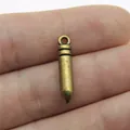 Vintage antique bronze bullet charm pendant for DIY jewelry making, 23x4mm size - Bullet Style (A11351) / Antique Bronze