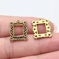 Antieke gouden rechthoekige mini-fotolijst hangers voor het maken van DIY-sieraden - Antiek Goud (D15031)