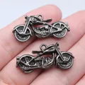 Antique silver 3D motorcycle charms for DIY jewelry making pendants, 34x16x8mm - Motorcycle Shape (D11694) / Gunmetal