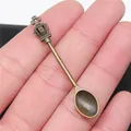 Antique bronze crown spoon pendant charm for DIY jewelry making size 56x11mm 2.8g - Crown Spoon (A13057_W12-A09) / Antique Bronze