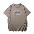 Oversized khaki cotton T-shirt featuring a stylish Better Future graphic print design - Light Coffee