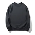 Casual men's loose fit crewneck sweatshirt in plain solid dark grey color variant - 3XL / Tops / Dark Gray