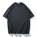Ανδρικό oversized μπλουζάκι με πεσμένους ώμους σε ανθρακί χρώμα, φαρδιά και casual γραμμή - 10XL / Tops / Γκρι Ανθρακί