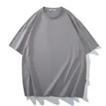 Oversized γκρι ανδρικό t-shirt με χαμηλούς ώμους σε άνετη χαλαρή γραμμή και στυλ - 10XL / Tops / Γκρι