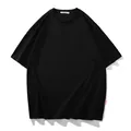 Κορυφαίο μαύρο oversized ανδρικό μπλουζάκι με πεσμένους ώμους σε άνετη χαλαρή γραμμή - 10XL / Tops / Μαύρο