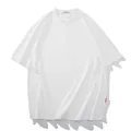 Υπερμεγέθης ανδρικό λευκό μπλουζάκι με πεσμένους ώμους και άνετη χαλαρή γραμμή - 10XL / Tops / Ζαχαρί