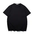 Classic black men's plus size short sleeve T-shirt with a loose minimalist fit - XL / Tops / Black