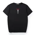 Trendiges Herren T-Shirt in Übergröße Schwarz mit rotem MAXPAR Druck und weißen Ahornblättern. - 8XL / Oberteile
