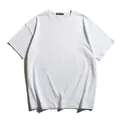 Classic oversized white men's short-sleeved T-shirt featuring a relaxed drop-shoulder design - 8XL / Tops / White