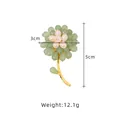 Handmade sunflower brooch with green aventurine beads and freshwater pearls, 5cm length - Aventurine Green Sunflower Style