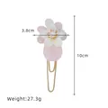 Elegante broche de flor rosa con concha natural, perla y borlas de cadena dorada-chic - Estilo de Borla de Cuarzo Rosa