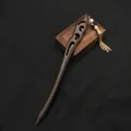Traditional ebony wood hairpin featuring natural pearls and elegant blue enamel tassel - Cloisonne Cloud Tassel Hairpin