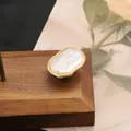 Κομψή καρφίτσα από μαργαριτάρι γλυκού νερού μπαρόκ με χειροποίητη επικάλυψη 18 καρατίων - Μαγνητική Καρφίτσα Λευκό Ορθογώνιο Μπαρόκ / Μαγνητικό Μοντέλο
