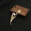 Elegante spilla a tulipano placcata oro 18k con perla d'acqua dolce e zirconi luccicanti - Spilla Tulipano / Placcatura in oro vero 18K con conservazione del colore