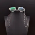 Multicolor Naturstein Perlen Brillenband mit rutschfesten Silikonschlaufen - Stil 12 (Mehrfarbiger Natursteinsplitter)