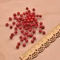 Elegant handmade red bead branch brooch with ethnic vintage style for wedding jewelry - Round Bead Branch Brooch