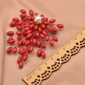Handmade vintage branch brooch featuring red sea bamboo beads and a natural pearl - Natural Pearl Fat Rice Brooch