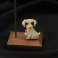 Spilla a forma di cane dorata decorata con perla d'acqua dolce bianca - Spilla Cucciolo / Stile Spilla