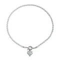 Collier de perles blanches en cœur à la mode avec pendentif en cristal et fermoir à ressort - 2# Blanc (ZW2679)