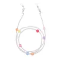 Catena per occhiali alla moda con perline colorate e perline di semi trasparenti - K bianco