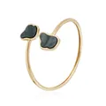 Vintage gold neck ring with irregular black stone inlays for an elegant SKU look - Irregular Open Bracelet (ZW2171) / Gray