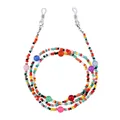 Chaîne de lunettes colorée en perles de rocaille avec boucles antidérapantes - Ton Argent (Multicolore)