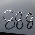 Set van drie zilveren Mobius-clipoorbellen zonder gaatjes voor dames en heren - X194-A / 10mm Oorclip (Eén Paar) / Zilver