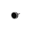Simple minimalist black and silver titanium steel stud earring for men and women trendy style. - Minimalist Round Stud (X312-A)