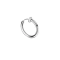 Pendiente de clip plateado minimalista para orejas sin perforar, joya unisex moda. - Clip de Oreja (X020-D) / 1 Par 10mm / Plateado