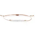 Elegant handmade adjustable woven bracelet featuring moonstone crystal beads and gold accents - Rose Quartz Moonstone Style (B-B25081202A)