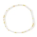 Bracelet bohème minimaliste de 2 mm avec perles de cuivre dorées et verre clair pour femmes - Couleur Transparent Or (GZ-B24083001C)