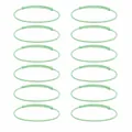 Set van 12 handgemaakte achtdraads gevlochten armbanden met kleurrijke strepen voor unisex - Groen Geel Blauw (S26071103D) / Set van 12