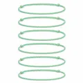 Hand-woven striped 8-strand rope bracelets in vibrant yellow and cyan blue, set of 6 - Striped Style (S26071102D) / Set of 6 / Lime Yellow
