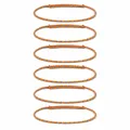 Set of 6 hand-woven braided rope bracelets with colorful striped patterns for casual wear - Striped Style (S26071102F)