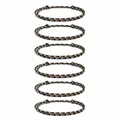 Six hand-woven camouflage patterned eight-strand braided cord bracelets for unisex - Striped Style (S26071102Q)