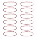 Set van 12 handgemaakte meerkleurige gevlochten gestreepte koordarmbanden uniseks - Veelkleurige Stijl (S26071103B) / Set van 12