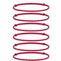 Hand-woven red striped eight-strand braided string bracelet set for men and women - Striped Style (S26071102E)