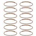 Set van 12 handgemaakte kleurrijke 8-aderige gevlochten touwarmbanden voor uniseks - Multicolor Mix (S26071103O) / Set van 12