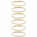 Handmade 8-strand colorful braided bracelet set with adjustable knot for men and women - Striped Style (S26071102J)