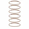 Six hand-woven braided multi-color striped cord bracelets for men and women - Striped Style (S26071102O)