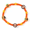 Bracciale di perline di Halloween con ciondoli zucca e BOO per regali di festa bambini - Stile Lettera Zucca Halloween