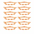 Set van 12 handgemaakte gevlochten oranje touwarmbanden voor uniseks zomerstijl - Handgevlochten (S26061305B) / Oranje