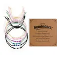 Set di 6 braccialetti intrecciati con perline colorate e biglietto di ispirazione - Stile Promemoria (GZ-S24101003A-P3)