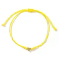 Minimalist yellow woven adjustable cord bracelet featuring a delicate gold-toned heart charm - Heart Style (TDS-B24120401I) / Yellow