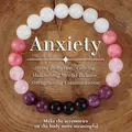 Multicolor natuursteen kralen armband voor angstverlichting op houten ondergrond - Angstverlichting Stijl(B-B24101601B)