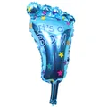 Detail van een blauwe babyvoet folieballon met It's a Boy! tekst en sterren. - Mini / Blauw