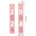 Pink Graduation 2024 Porch Banners 71x12 inch Congrats GRAD Outdoor Hanging Decor - Pink Graduation Class of 2024 Style / 180x30cm