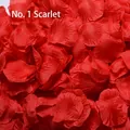 Bright red artificial silk rose petals for wedding decoration and romantic atmosphere - 100 Pieces / Deep Red (1#)